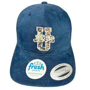 Yupoong The Classics "JESS U"  Baseball Cap Blue Strap Back Embroidered Cotton